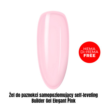 Żel do paznokci samopoziomujący self-leveling Builder Gel Elegant Pink HEMA/Di-HEMA Free 1kg