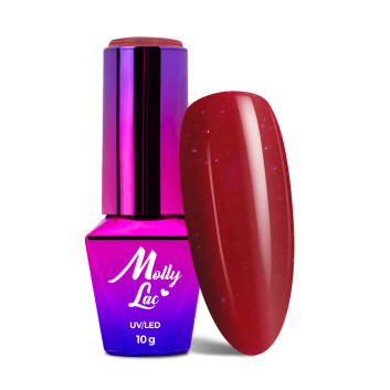 5+1gratis Lakier hybrydowy MollyLac Hearts & Kisses Dazzling Kisses 10g Nr 197
