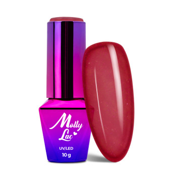 5+1gratis Lakier hybrydowy MollyLac Hearts & Kisses Dazzling Heart 10g Nr 195