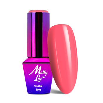 5+1gratis Lakier hybrydowy MollyLac Fancy Fashion Peach Shake 10g Nr 331