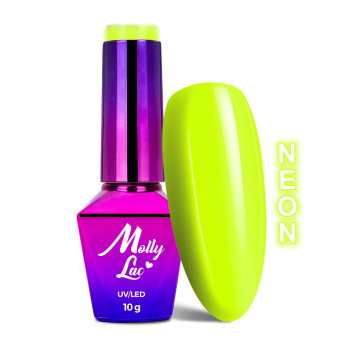 5+1gratis Lakier hybrydowy MollyLac Fancy Fashion Lemonade Neon 10g Nr 335