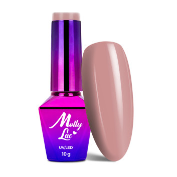 5+1gratis Lakier hybrydowy MollyLac -  Skin & Make Up - Natural 10g Nr 303