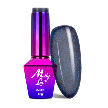 5+1gratis Lakier hybrydowy MollyLac Obsession Deep Galaxy 10g Nr 218