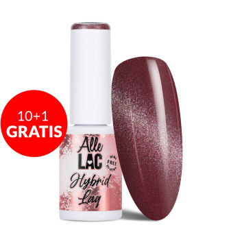 10+1gratis Lakier hybrydowy LED/UV Gel Polish Cat Eye CAT 6 Burgundy AlleLac HEMA/Di-HEMA Free 6g