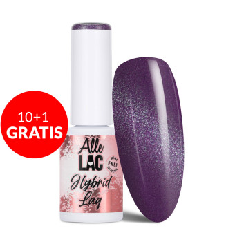 10+1gratis Lakier hybrydowy LED/UV Gel Polish Cat Eye CAT 4 Plum AlleLac HEMA/Di-HEMA Free 6g