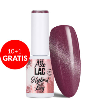 10+1gratis Lakier hybrydowy LED/UV Gel Polish Cat Eye Dark Cherry AlleLac HEMA/Di-HEMA Free 6g