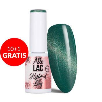 10+1gratis Lakier hybrydowy LED/UV Gel Polish Cat Eye Green AlleLac HEMA/Di-HEMA Free 6g