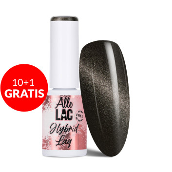 10+1gratis Lakier hybrydowy LED/UV Gel Polish Cat Eye Black AlleLac HEMA/Di-HEMA Free 6g