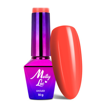 5+1gratis Lakier hybrydowy MollyLac Bubble Tea Redvolution 10g Nr 134