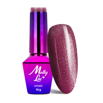 5+1gratis Lakier hybrydowy MollyLac Wedding Dream & Champagne Choya 10g Nr 384