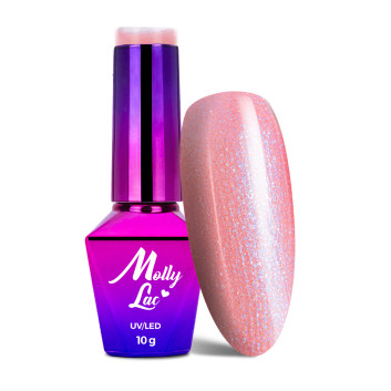 5+1gratis Lakier hybrydowy MollyLac Wedding Dream & Champagne Bubbly Strawberry 10g Nr 383