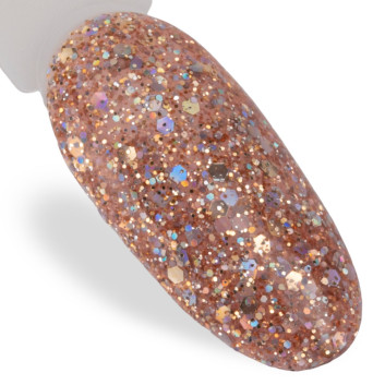 5+1gratis Lakier hybrydowy MollyLac Queens of life Rose Gold 10g Nr 33