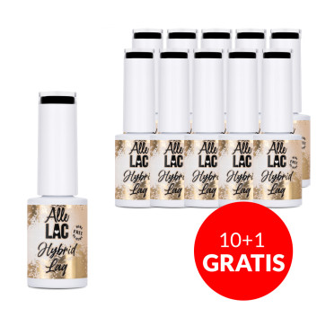 10+1gratis Lakier hybrydowy nasycona pigmentacja AlleLac Limited Edition HEMA/Di-HEMA Free 5g Nr 208