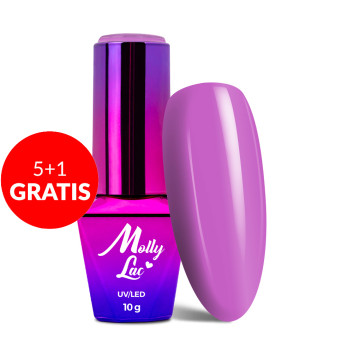 5+1gratis Lakier Hybrydowy MollyLac Cocktails & Drinks Purple Smoothie 10g Nr 17