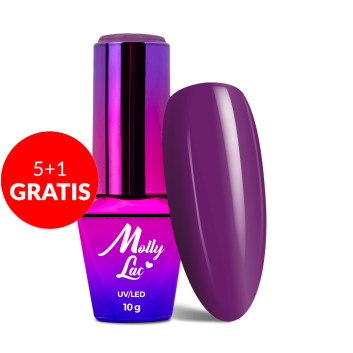 5+1gratis Lakier hybrydowy MollyLac Cocktails & Drinks Blackcurrant Impress 10 g Nr 18