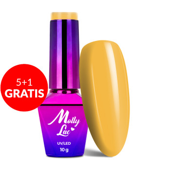 5+1gratis Lakier Hybrydowy MollyLac Women in Paradise The Sun 10g Nr 75