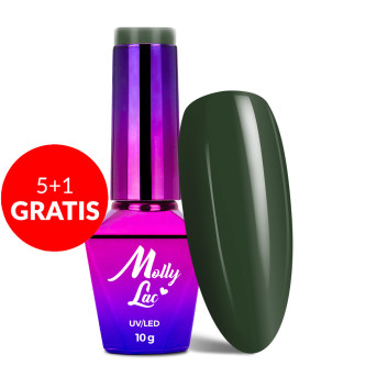 5+1gratis Lakier hybrydowy MollyLac Pure Nature Moss... 10g Nr 107