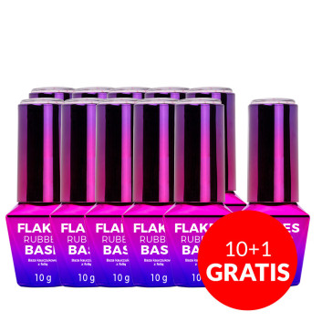 10+1gratis Mleczna baza kauczukowa Flakes Rubber Base Milk&Pink MollyLac HEMA Free 10 gram