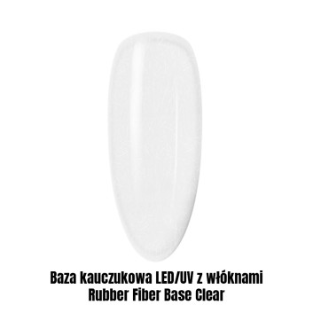 Baza kauczukowa LED/UV z włóknami Rubber Fiber Base Clear 1kg