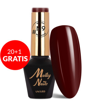 20+1gratis Lakier hybrydowy Molly Nails Natural by Monika Mielniczuk HEMA/Di-HEMA free 8g Nr N9