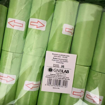 100sztuk Woreczki na odchody psów zielone 10x15 sztuk