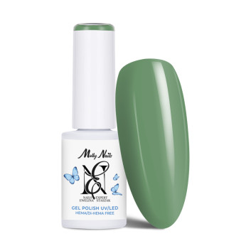 20+1gratis Lakier hybrydowy LED/UV Gel Polish Molly Nails by Ewelina Staszak Talizman T8 Awenturyn zielony HEMA/Di-HEMA Free 7g