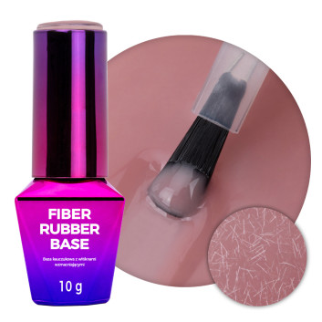 Baza kauczukowa LED/UV z włóknami Molly Nails Rubber Fiber Base Biscotti 10g