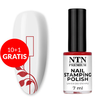 10+1gratis Lakier do stempli i blaszek NTN Premium czerwony 7ml Nr 93