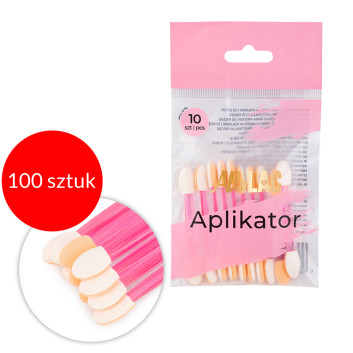100sztuk Aplikator pacynka do wcierania pyłków AlleLac różowy 10 szt