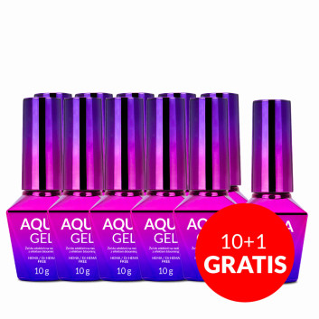 10+1gratis Aqua Gel żel do zdobień na mokro, efekt blooming Molly Nails HEMA/Di-HEMA free 10g