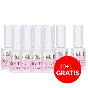 10+1gratis Dry top high gloss top no wipe bez przemywania AlleLac Clear 7 g