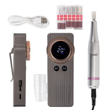 Frezarka do paznokci 50W No Name do manicure pedicure szara 108 35 000 obrotów