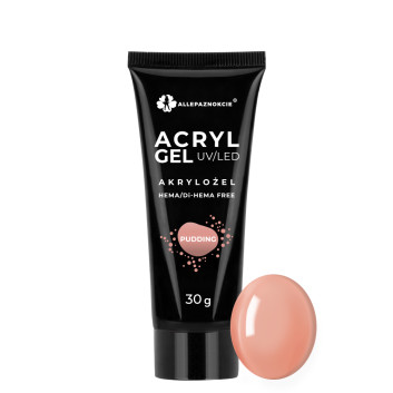 Acryl Gel akrylożel Allepaznokcie HEMA/Di-HEMA Free Pudding 30g