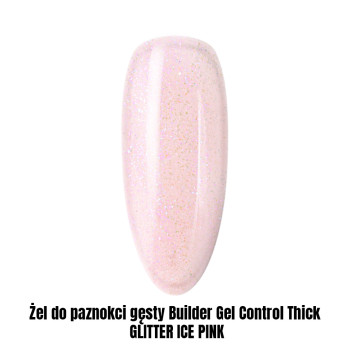 Żel do paznokci gęsty Builder Gel Control Thick GLITTER ICE PINK 1kg