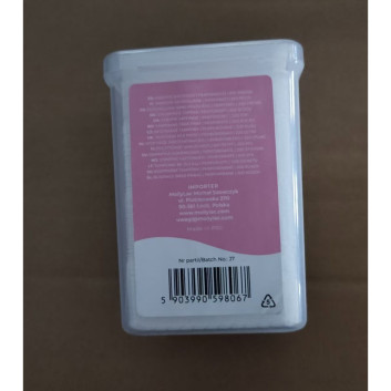 Waciki bezpyłowe perforowane do paznokci Molly Nails białe 5x5 cm 200 szt