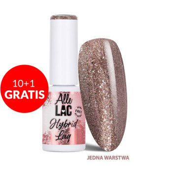 10+1gratis Lakier hybrydowy LED/UV Gel Polish Browns Rose Glitter AlleLac HEMA/Di-HEMA Free 6g