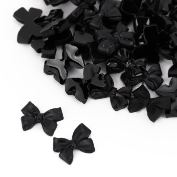 Kokardki 3D do zdobienia paznokci Molly Nails czarne 100 szt