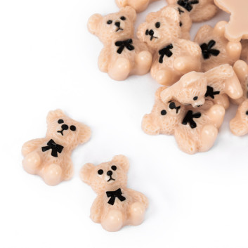 Misie 3D do zdobienia paznokci Molly Nails brązowe 20 szt