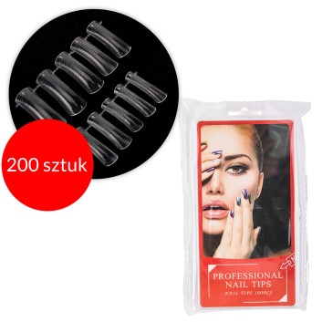 200sztuk Górne formy do paznokci dualformy model 4 przezroczyste clear do żelu akrylożelu akrylu 100 szt