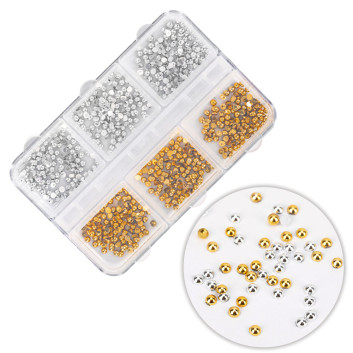Kasetka z ozdobami Molly Nails ćwieki mix kolorów