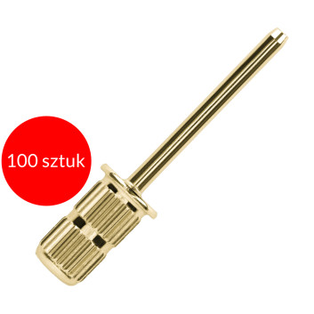 100sztuk Stalowy trzpień nośnik mandrel do kapturków ściernych złoty