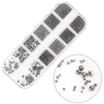 Ozdoby do paznokci Molly Nails kasetka bulion czarny black 1000 szt