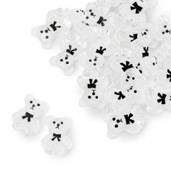 Misie 3D do zdobienia paznokci Molly Nails clear 20 szt