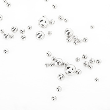 Ozdoby do paznokci Molly Nails kasetka bulion srebrny silver 1000 szt
