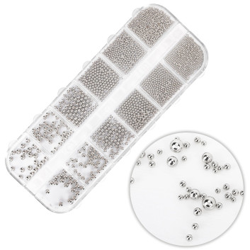 Ozdoby do paznokci Molly Nails kasetka bulion szary grey 1000 szt