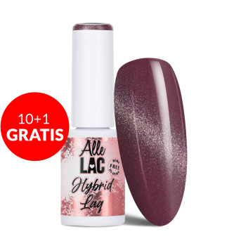 10+1gratis Lakier hybrydowy LED/UV Gel Polish Cat Eye Dark Cherry AlleLac HEMA/Di-HEMA Free 6g