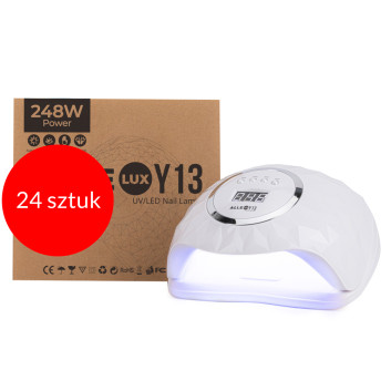 24sztuk Lampa do paznokci dual UV/LED 248W do lakierów hybrydowych żeli i akrylożeli biała AlleLux Y13