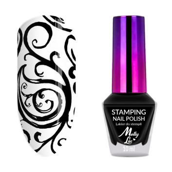 Lakier do stempli i stampingu MollyLac czarny 10ml Nr 2