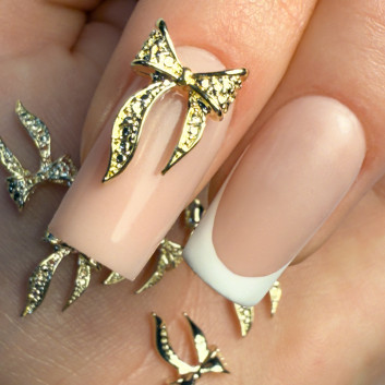 Ozdoby do paznokci kokardki 3D Molly Nails Nr 2 10 szt