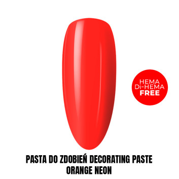 Pasta do zdobień Decorating Paste Nail Art Orange Neon HEMA/Di-HEMA Free 1kg